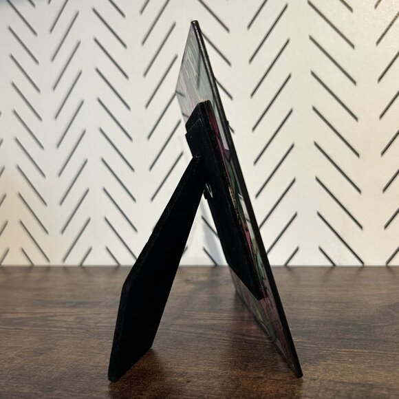 New Stain Glass Grapes Leafs Hand Painted Picture Frame 5.5 Design Works 3.5x3.5 - Picture 8 of 10